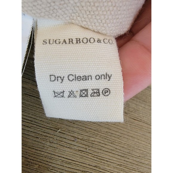 Sugarboo & Co. Embroidered Funky Hippo Pillow 10×6 Boutique Linen Folk Art Whims - Picture 7 of 9